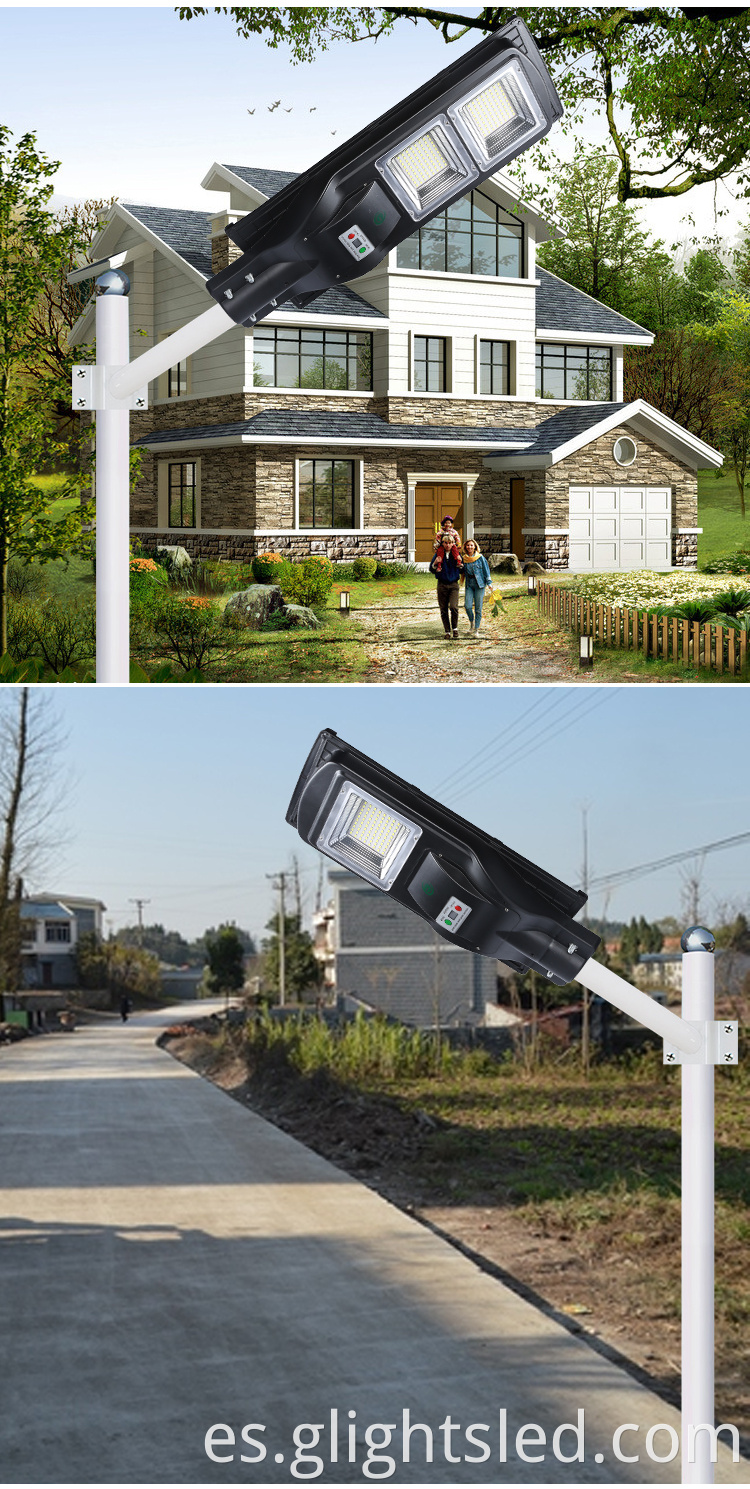 Teledirigido al aire libre de alta calidad todo en uno 20 40 farola led solar de 60 vatios